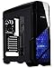 Rosewill ATX Case, Mid Tower Case with Blue LED Fan/Gaming Case for PC with Side Window Panel & 3 Fans Pre-Installed, Computer Case 2 x USB3.0 Port - Nautilus