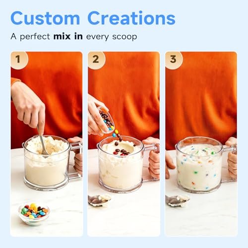 KIKIELF KF-2501 20 oz Pint Replacement Container Cup with Storage Lid for Frozen Treat Makers, Extra Pint for Ice Cream/Gelato/Sorbet Bases, Freezer Storage, Single-Batch Prep (1-pack) - Thumbnail 6