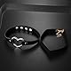 OIDEA Damen Leder Choker Halsband: 2 Stück Lederhalsband Punk Rock Lederkette aus Samt mit Herz Schwarz Schmuck Geschenk für Frauen Mädchen