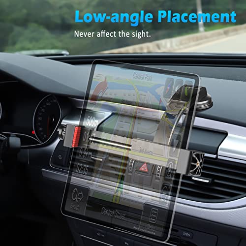 zeadio Phone Mount for Car Smart Clamp Car Phone Holder with Smartphone Tablet Tripod Mount Adapter - Image 2