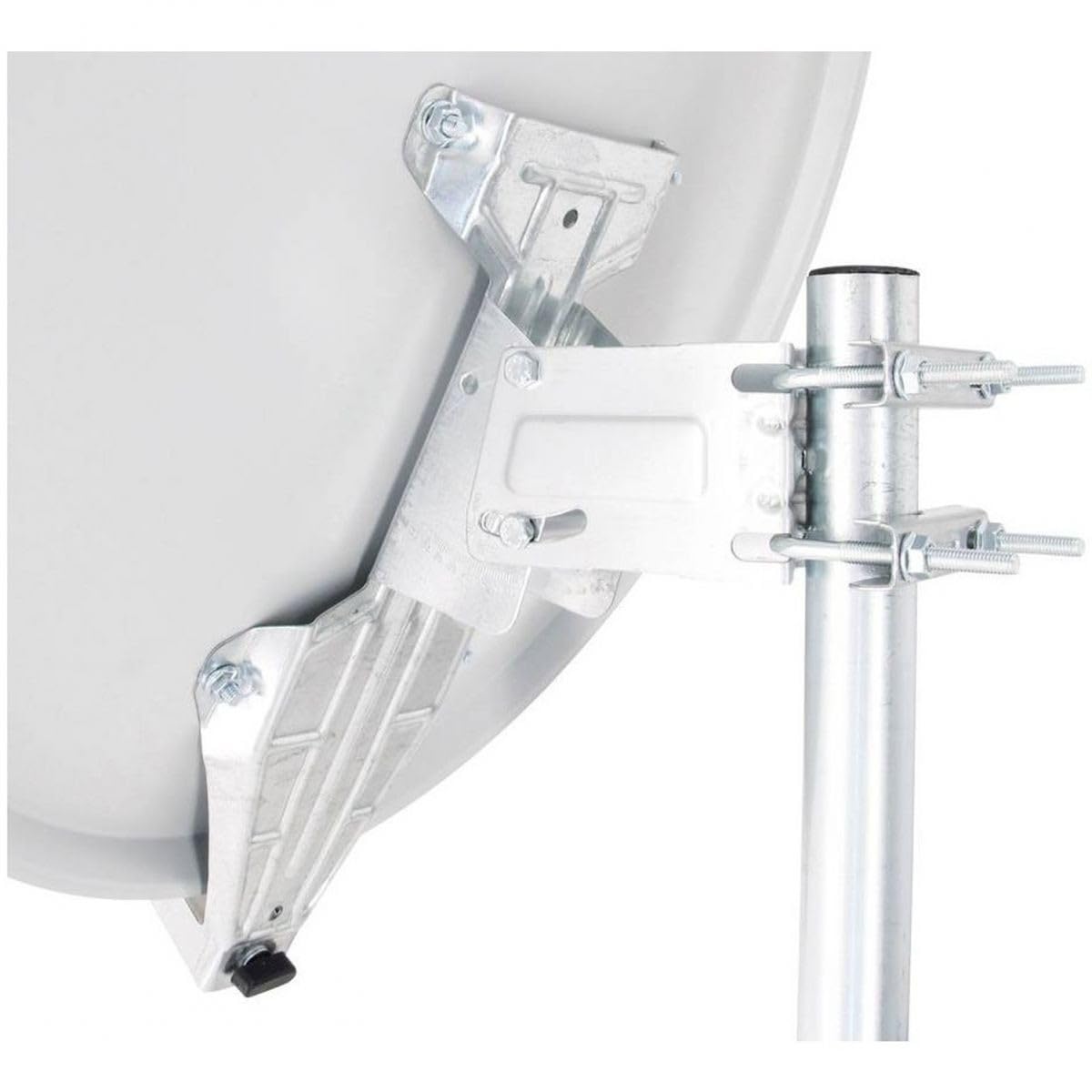 Pack Parabole Satellite Acier 65cm Bras Repliable + LNB Single HDSAT + Trepied