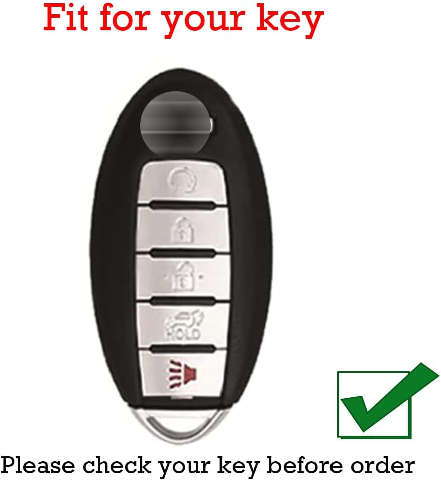 KUNIO Leather Car Key Cover Fit for Nissan Altima