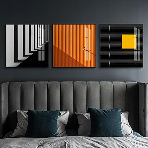 Affiche industrielle triptyque abstrait moderne deco salon 3 pieces
