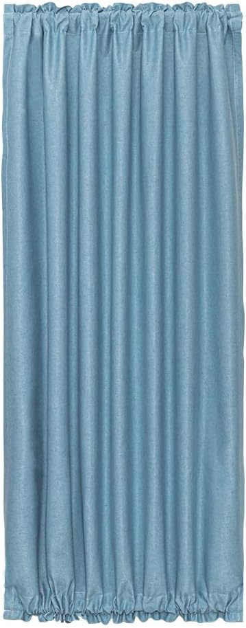 NAPEARL 100% Blackout French Door Curtains, Thermal Insulated Sidelight Curtains for Front Door, Rod Pocket Lined Door Curtains with Adjustable Tieback, 1 Panel (52 x 72 Inch, Light Blue)