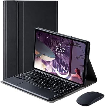 Keyboard Case with Mouse for Lenovo Smart Tab M10 Plus TB-X606F TB-X606X, Folio Keyboard Case Cover with Magnetically Detachable Wireless Keyboard for Lenovo Smart Tab M10 Plus 10.3 inch, Black