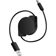 USB Type C Cable Fast Charging 3.3FT Retractable Cell Phone Charger USB to USB C Car Charger Short Cord for Samsung Galaxy A25/A35/A54/A16/A15/S25 Edge/S24 Ultra/S23/S22/S21/S20/iPhone 16/15 Pro Max
