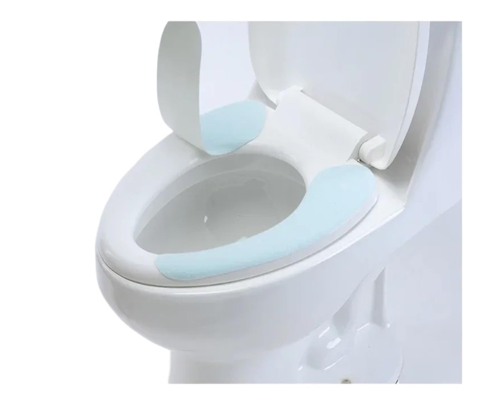 MZSKLW Padded Toilet Seat 2pair Universal Washable Reusable Toilet Seat Cover Soft Warm Plush Closestool Warmer Wc Covers Mat Sticker(Matongdian01fz-lan)
