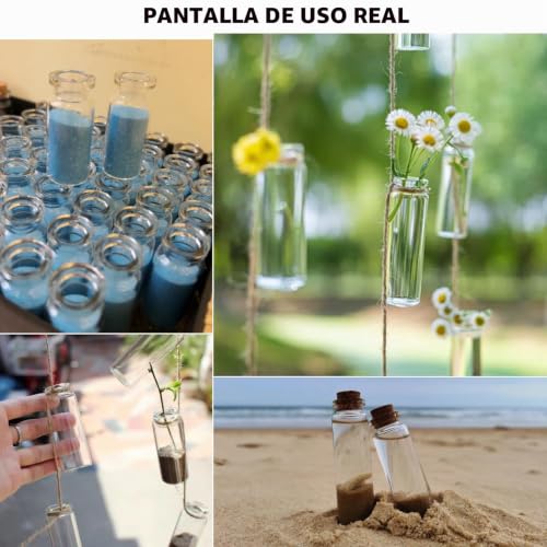 Miniatura 7 de Ditk-U 18 Botellas De Cristal Pequeñas De 40 Ml Con Corcho, Tubo De Ensayo Con Etiqueta Colgante, Como Regalo Para Invitados, Decoración De Boda, Tarros De Especias, Decoración De Navidad
