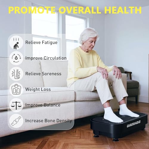 Image of Vibrating Board Exercise Machine, 9 Modes Vibration Platform for Lymphatic Drainage, 3D Upgrade Vibrating Board for Weight Loss, Home Body Fitness Equipment (Purple)