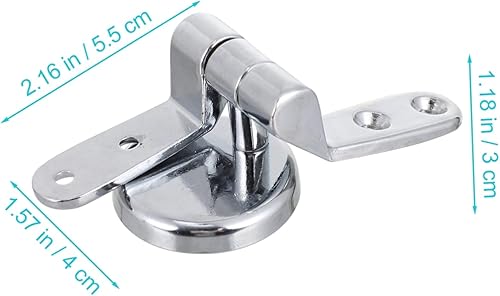 Miniatura 5 de TEHAUX Bisagra de fijación para asiento de inodoro, 2 tornillos de bisagra de aleación de zinc, diseño simple para un fácil reemplazo y uso doméstico