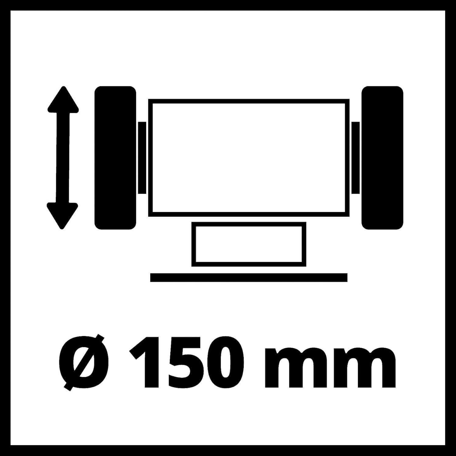 Einhell Doppelschleifer TC-BG 150 (max. 150 W, Ø150 x ø32 x 16 mm Schleifscheiben, Funkenschutz, Formkorrekturen und Anschliffe, inkl. Grob- und Feinschleifscheibe K36/K60)