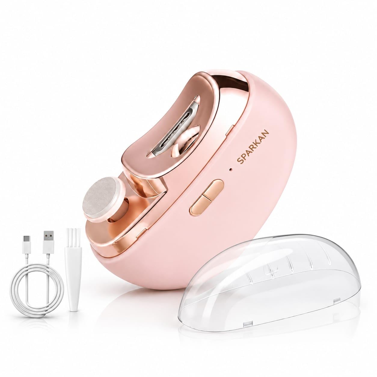 Dwariyan Electric Nail Clipper with LED Light, USB 2 in 1 Electric Nail Clipper Nail File with 2 Speeds Anti-Splash Electric Nail Trimmer Safe Electric Nail Clipper for Baby, Adult-image-23