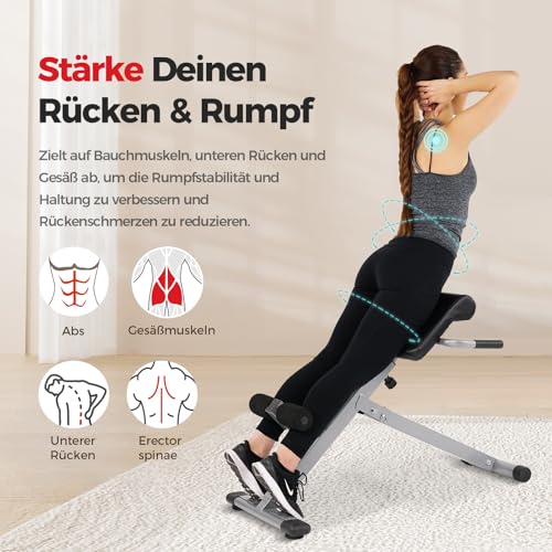 Sunny Health & Fitness 45 Grad Hyperextension Roman Chair