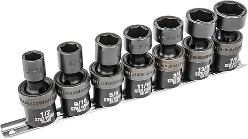 JEGS 85008 Juego de llaves de vaso de impacto giratorio de 12 pulgadas SAE