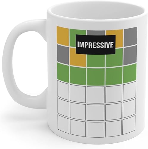 MoltDesigns Taza de café Wordle Resultados impresionantes Taza de café inspirada en la palabra Regalo para profesores Regalo para amantes de los