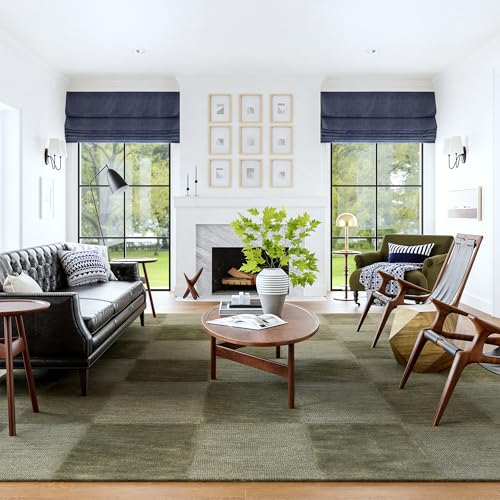 Tapete Rugs USA Elliot Olive 4' x 6' de Lana miniatura 1