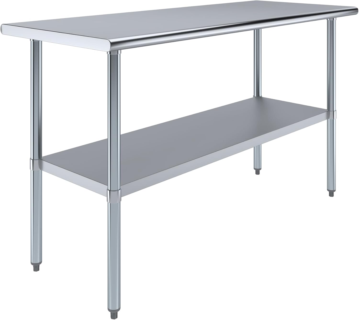 Jefferson 24 in. x 60 in. Stainless Steel Table with Shelf. NSF