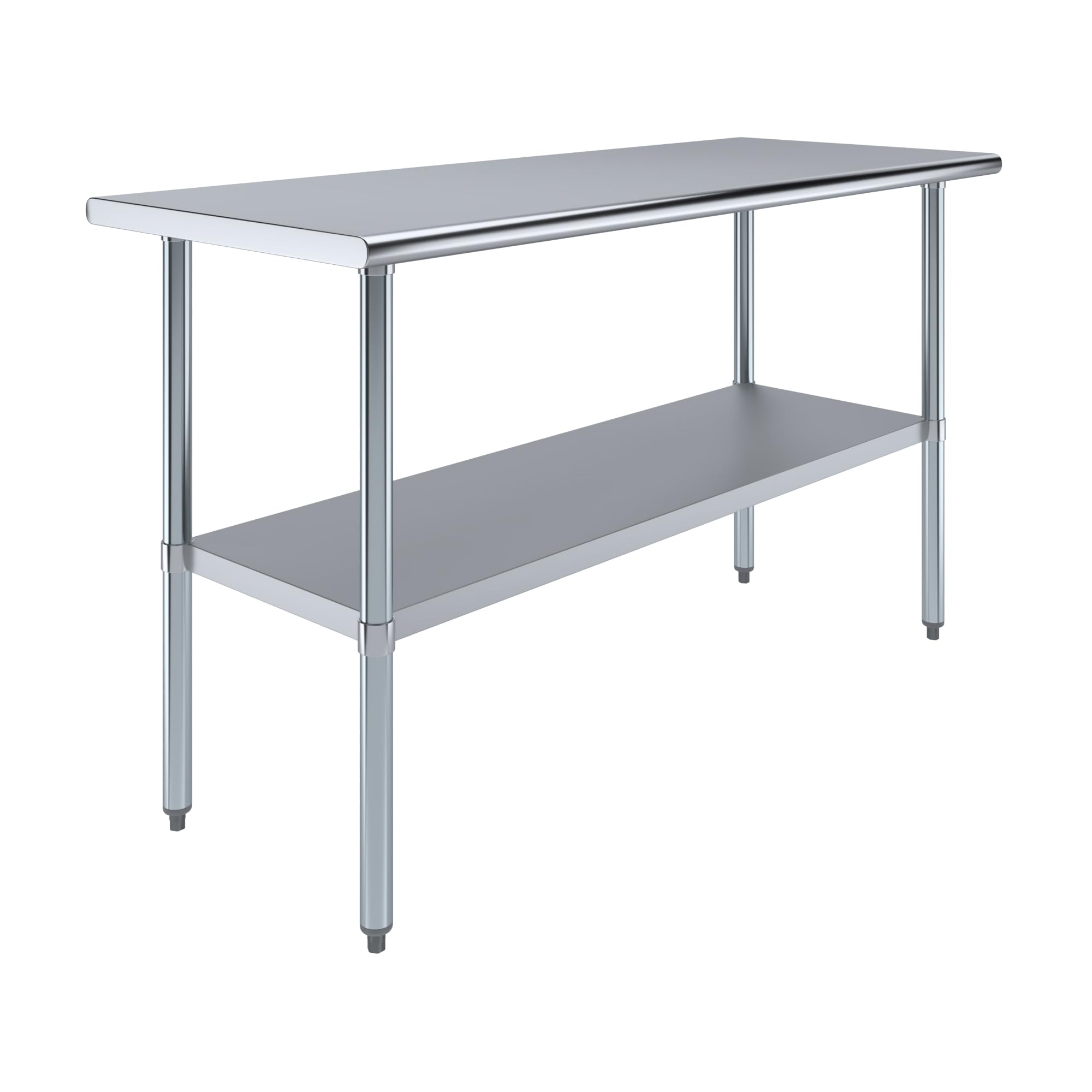 Jefferson 24 in. x 60 in. Stainless Steel Table with Shelf. NSF