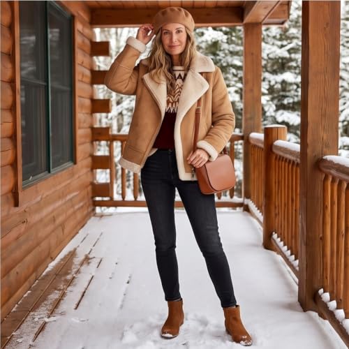 Fair Isle Sweater Women Oversized Crew Neck Retro Boho Knit Pullover - image 7