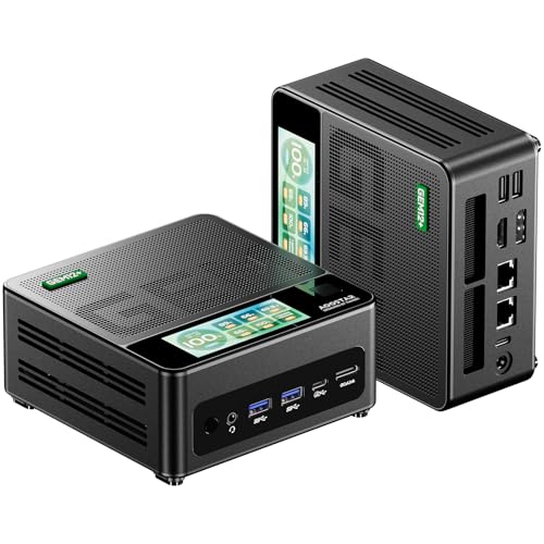 AOOSTAR GEM12+ PRO Mini PC, Ryzen 7 PRO 8845HS (hasta 5,1 GHz) Mini PC Gaming 64GB DDR5 RAM 1TB SSD M.2 2280 PCIE4.0, Mini PC de escritorio OCULINK / 2xUSB4 / HD2.1 / DP1.4 / 2x2,5 G RJ45/Wifi6