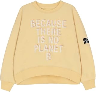 Sudadera Niña Airealf, de Algodón, Tejido Reciclado, Sudadera Algodón Niña, Sudadera de Manga Larga, Sudadera Básica