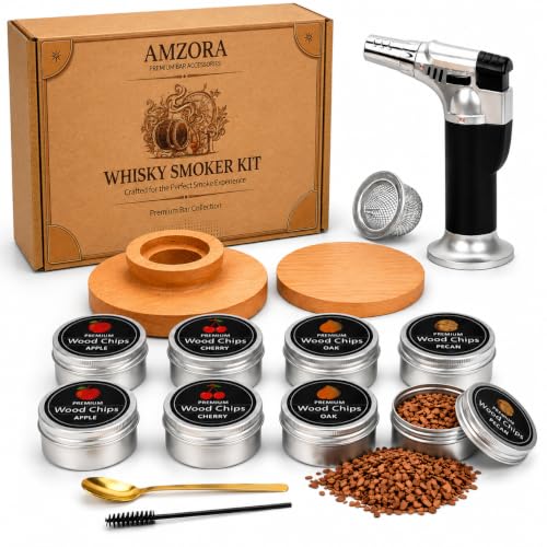 Image of AMZORA Cocktail Whiskey Smoker Kit with Torch