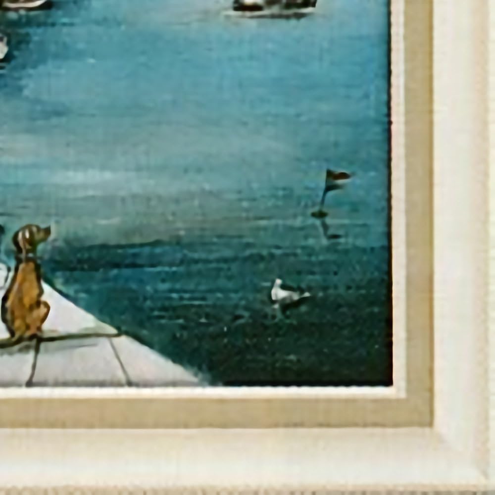 Amazon.co.jp: ジョーラム ドッグアンドアンカー 複製画 風景画 犬