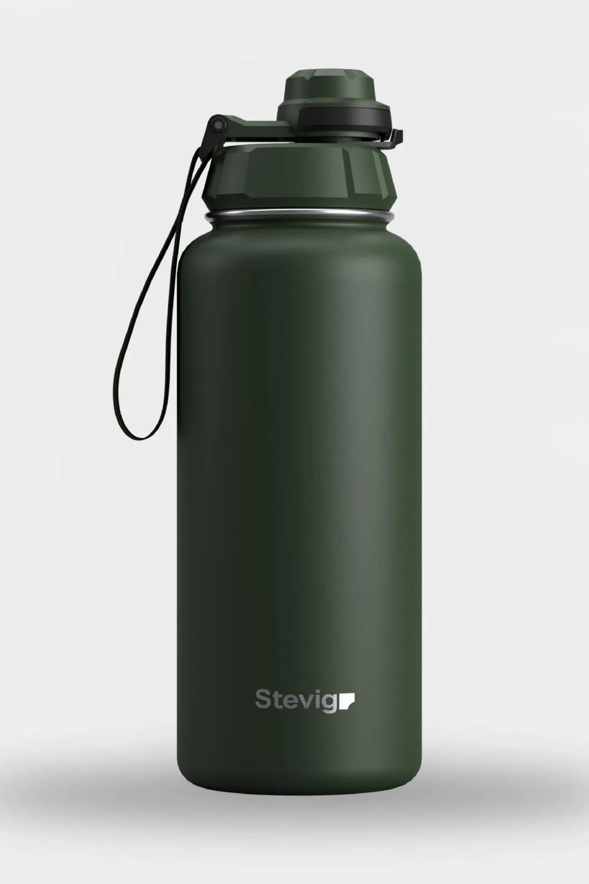 1 Hand Leak-Proof Sızdırmaz Çelik Termos 1000 Ml Green ST-215