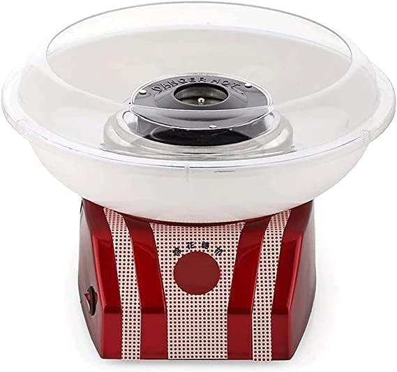 Cotton Candy Machine Red Cotton Candy Maker for Kids Mini Electric Hard Candy Sugar Free Candy Sugar Floss Maker with Sugar Scoop for Kids Parties Holidays