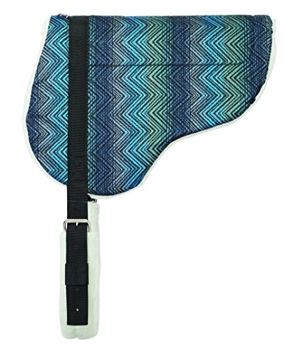 Weaver Leather Herculon Bareback Pad with Merino Wool Fleece Bottom, Blue