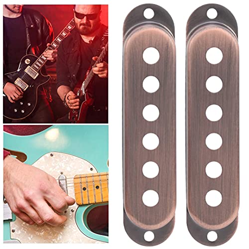 3 Pack Brass Single Coil Guitar Pickup Cover Guitar Accessories Compatible With St Sq Electric Guitar(48Mm)(Red Copper) Performance Accessory #TOP2
