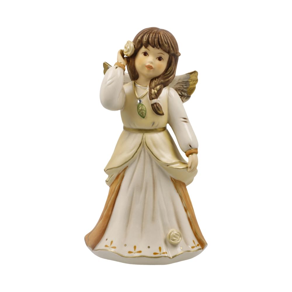 Goebel Angel Figurine Decorated for the Festival Champagne Heaven Messenger Christmas