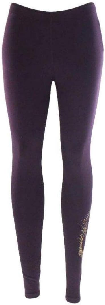 Nike Womens Dri Fit Metallic Splash Logo Leggings,Port Wine, Large