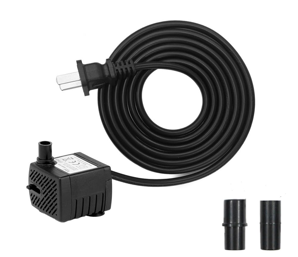 SZDLBT 60GPH 2.5W Mini Submersible Water Pump,Ultra Quiet Adjustable Flow Water Pump, Easy to Clean Waterproof Pump for Aquarium, Fish Tank,Fountain,