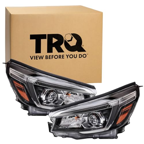 Image of TRQ Headlight Assembly Set Driver & Passenger Side SU2502170 SU2503170 Compatible with 2019-2020 Subaru Forester