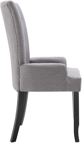Miniatura 3 de Silla de comedor con reposabrazos Tela gris claro D0330888A