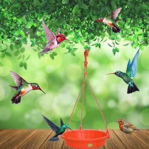 Image of Bird Feeder Hanging Tray for Water - Green, Pack of 3 | Outdoor Balcony & Garden Bird Water Feeder | Hanging Water Bowl for Wild & Pet Birds
