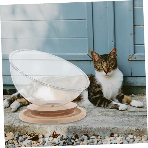 Lit pour chat transparent contre l'anxiété nid semi-fermé cocon - 7