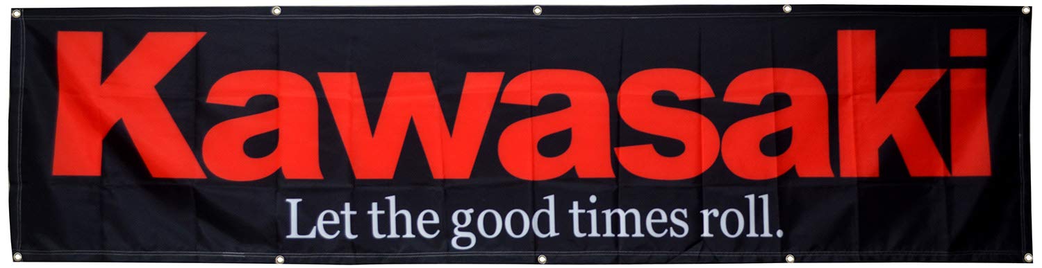 Amazon.co.jp: Daoops カワサキフラッグ Let The Good Times Roll 2x8