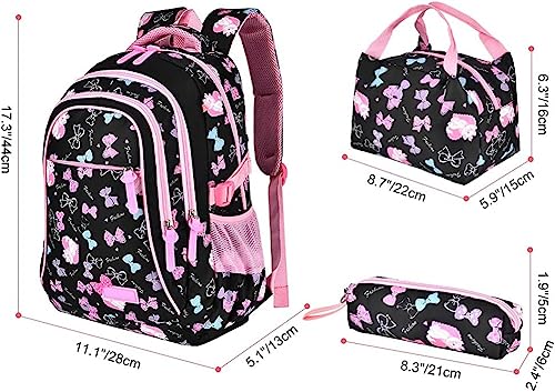 TianMaiGeLun Travel Backpack for Women Water-resistant Floral Laptop Backpack Travel Daypack,Black3