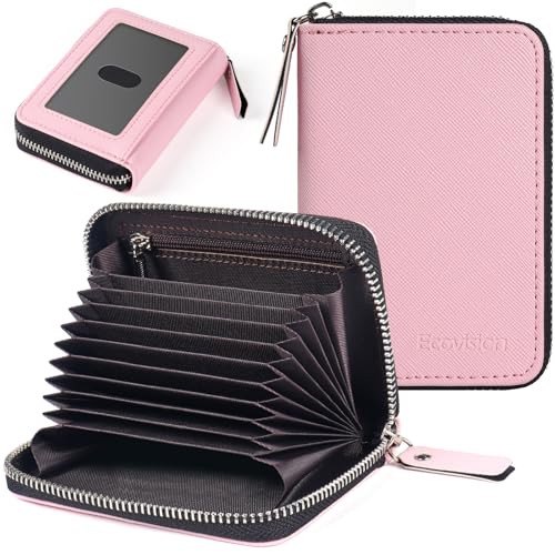 Image of Credit Card Wallet, RFID Card Case Wallet, Zipper Card Cases Holder for Men Women, RFID Blocking, KeyChain Wallet, Compact Size Card Organizer Case for Women