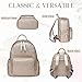 VASCHY Women's Backpack, Mini Backpack PU Leather Waterproof Fashion Small Casual Backpack Travel Backpack, Light Gold, Small, Backpacks