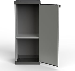 Kreher® Armadio Modular System Kunststoffschrank - Universalschrank, Spindschrank, Nischenschrank oder Schwerlastregal - für Keller, Garage & Werkstatt (1, Kleiner Nischenschrank mit 1 Boden)