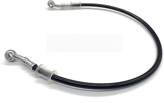 200-220 0 Mm Motocicleta Línea De Manguera De Freno Hidráulico Cable De Plata Negro Trenzada 10 Mm Tubería De Banjo Compatible Con Compatible Con K-was-aki Compatible Con /(Color:200 or 300MM)