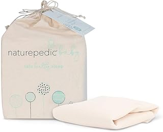 Naturepedic Organic Crib Mattress Cover Waterproof - Skin Friendly, Breathable & Absorbent Crib Mattress Protector - Remov...