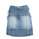 QRZCZXNP Hundekleidung Wäsche Denim Dog Jeans Jacke - Coole Welpen -reverswesten Für Kleine Mittelgroße Hunde Und Katzen-lt Blau-XXL