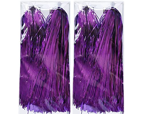 YYCRAFT Icicles Tinsel 3000 Strand Each (2 Pack,Purple)