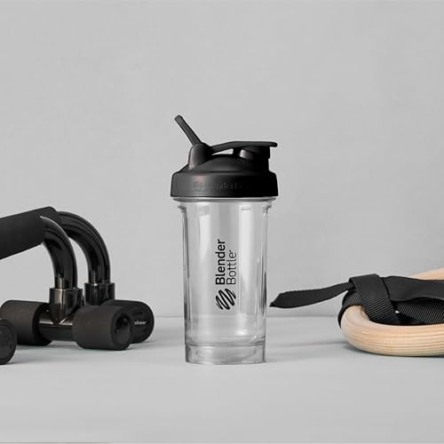 Miniatura 6 de BlenderBottle Shaker Bottle Pro Series perfecta para batidos de proteínas y antes del entrenamiento, 24 onzas, negrotransparente