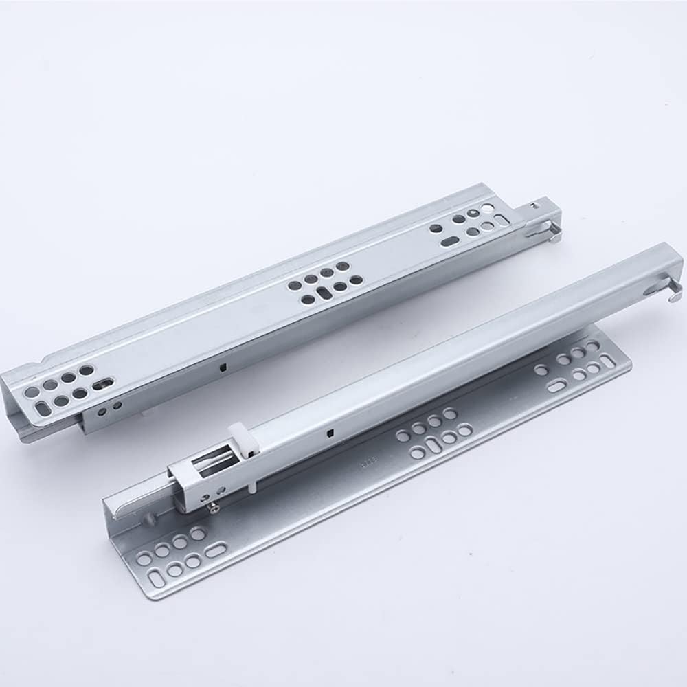 Soft Close Drawer Runners, Drawer Slides Pack of 2 Concealed Soft Close Ball Bearing Partial Extension Multiple Sizes(1.0mm,300mm/12in)