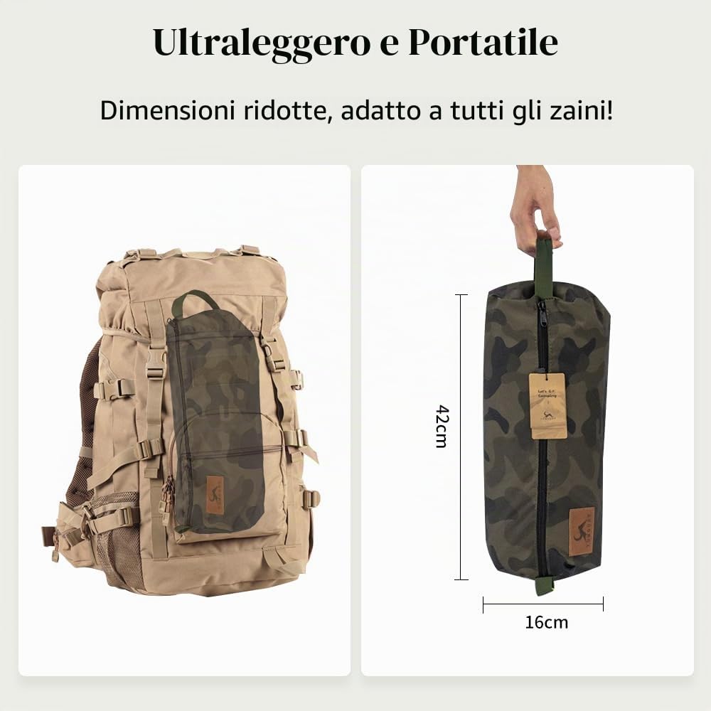 TOMOUNT Feldbett - Letto pieghevole in alluminio, leggero, facile da montare, per campeggio, escursionismo, viaggi, spiaggia, colore: verde mimetico